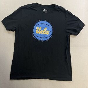 Nike Jordan UCLA Bruins Basketball T-Shirt Men's Size Large Black Short Sleeve